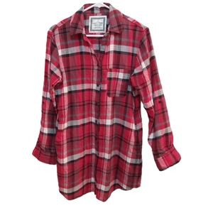 Denver Hayes Red Plaid Cotton Button Down Longsleeve Size Small (S) or M…